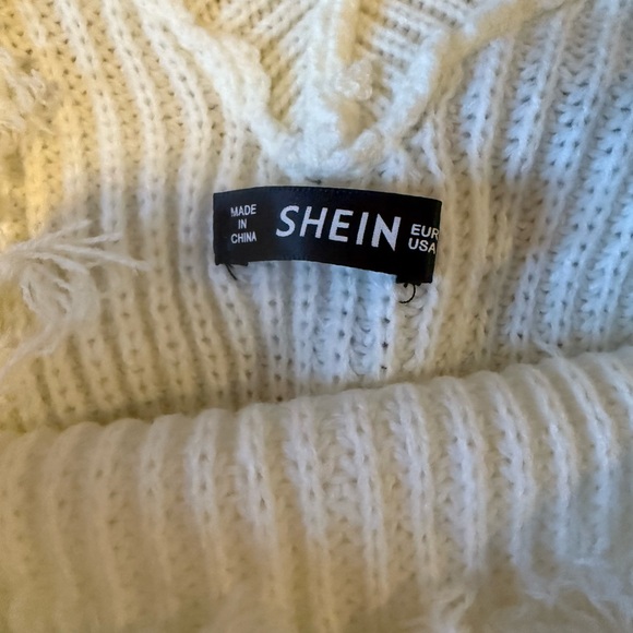 NWOT White Knit Sweater - Picture 7 of 8